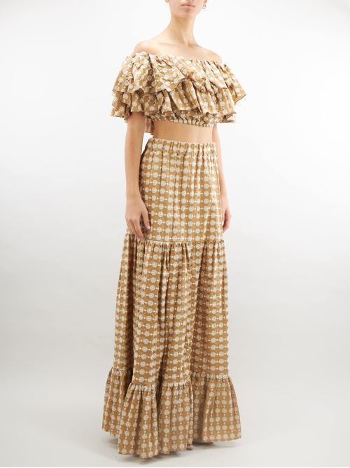 Long skirt with embroidery all over Giulia N GIULIA N | Skirt | GE244615